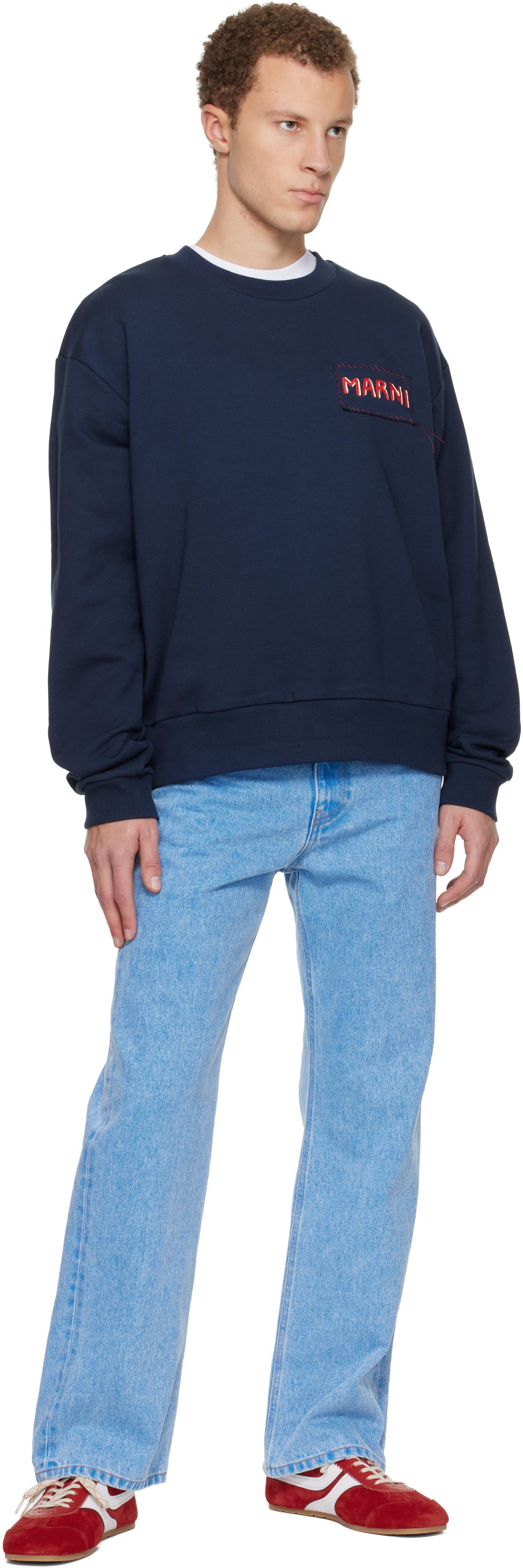 Marni Organic Denim Wide-Leg Jeans in Blue for Men | Lyst