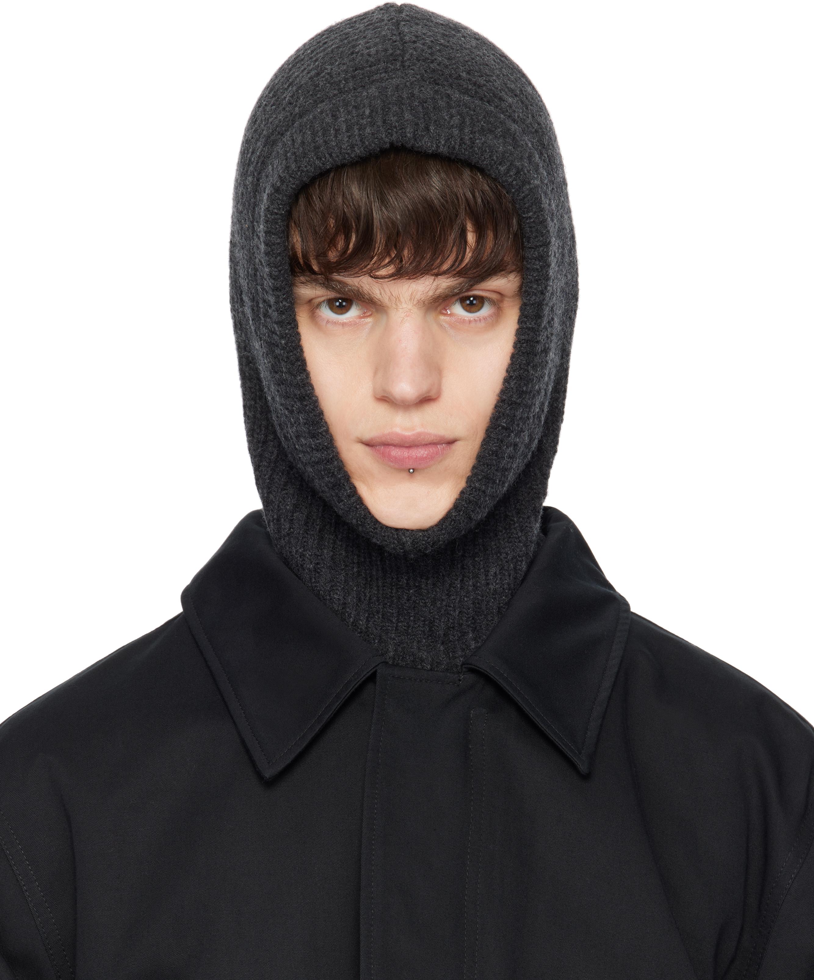 Lemaire Hood Lambswool Balaclava in Black for Men | Lyst UK