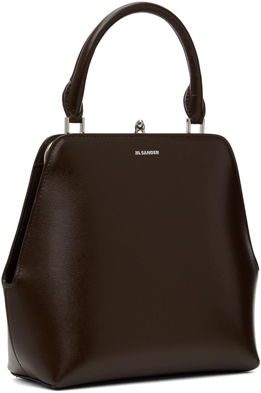 Jil Sander レディース ブラック ブラウン スモール Goji スクエア  