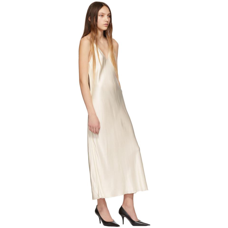 helmut lang raw detail slip dress