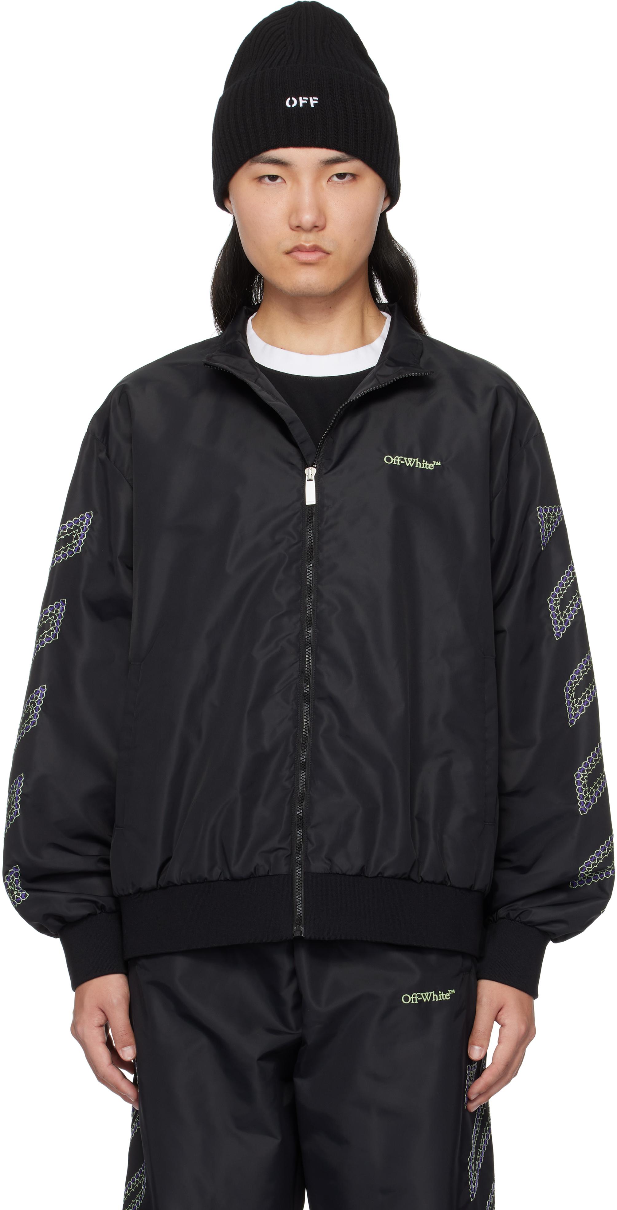 Off-White c/o Virgil Abloh Diag Outl Nylon Faille Track Jacket in