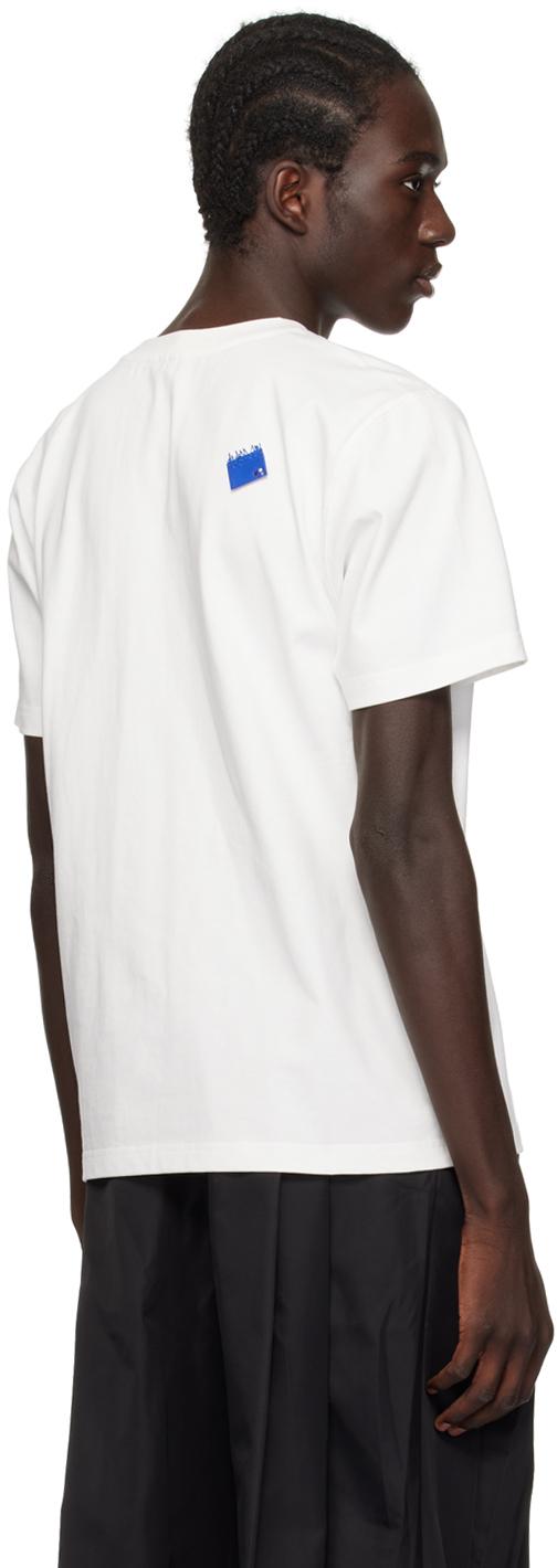 Adererror メンズ ホワイト スワロフスキー クリスタル Tシャツ Tシャツ