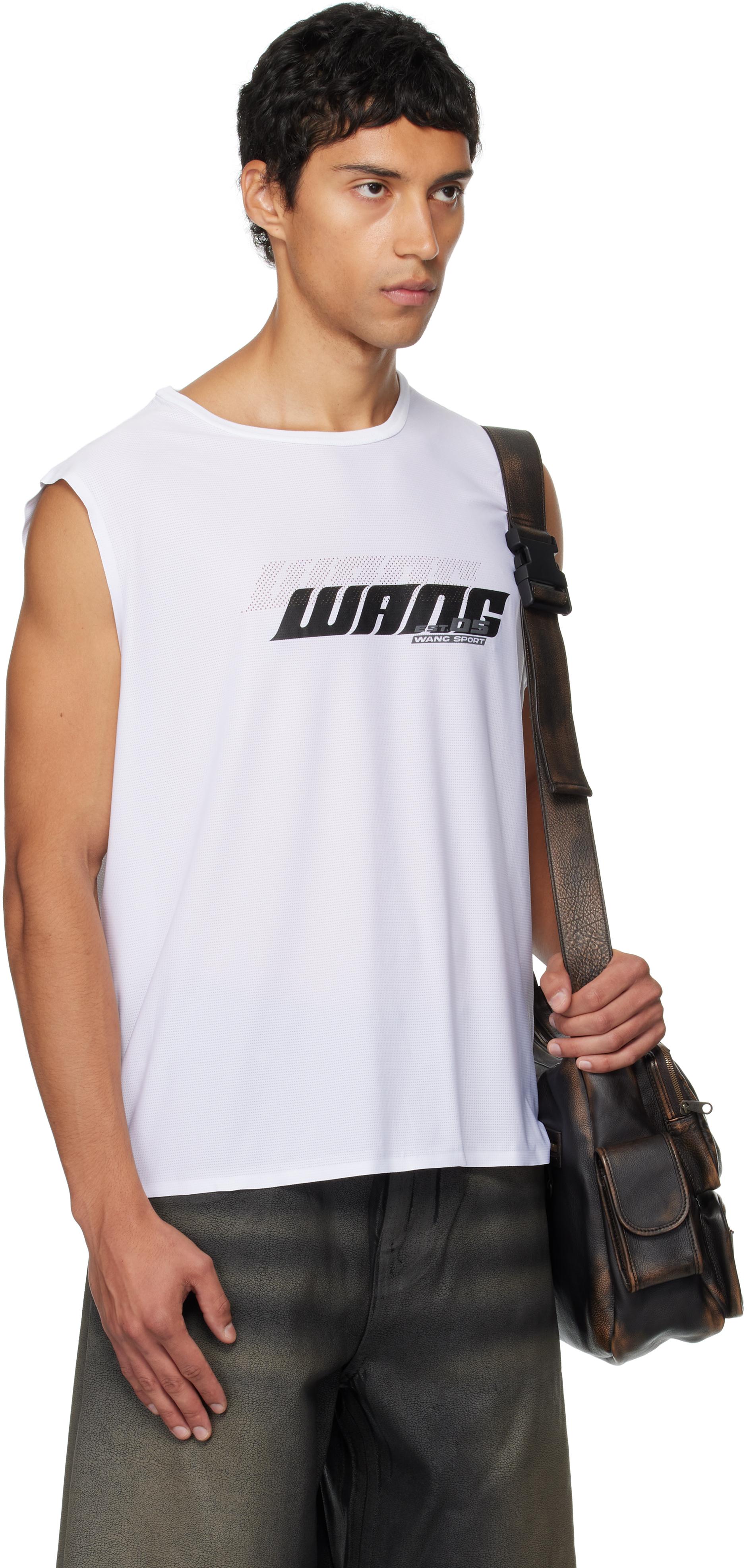 【ALEXANDER WANG】DISTRESSED MUSCLE TEE M Alexander Wang Graphic Baby Muscle Tee in Light Heather Grey | REVOLVE