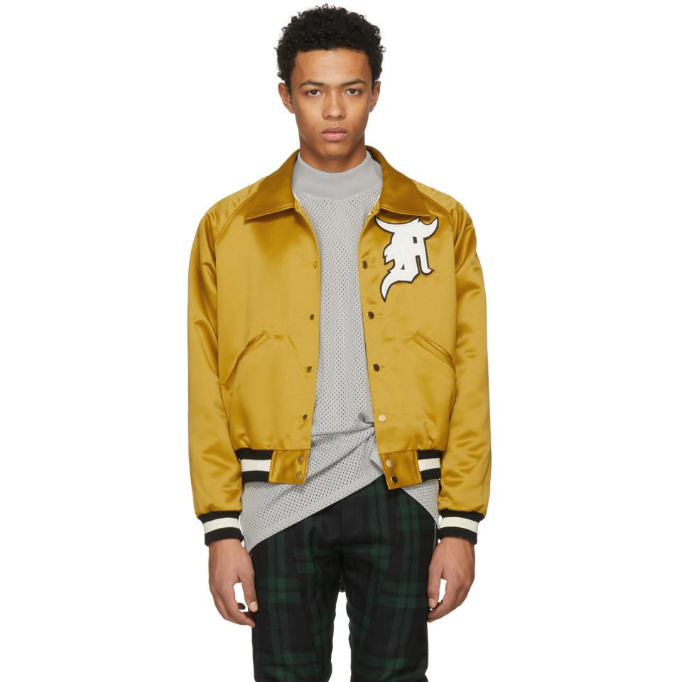 Fear Of God Yellow Satin Coaches Jacket in Metallic for Men | Lyst