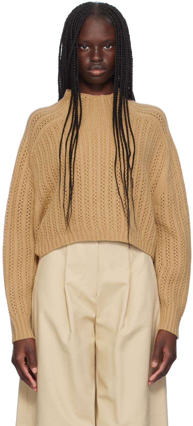Max Mara レディース ナチュラル タン Hodeida セーター セーター & ニット