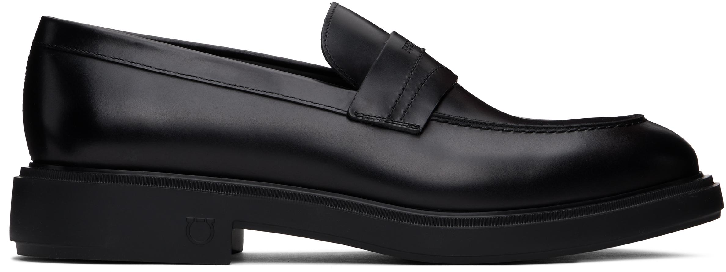 Acne Studios メンズ ブラック レザー バックル ミュール
