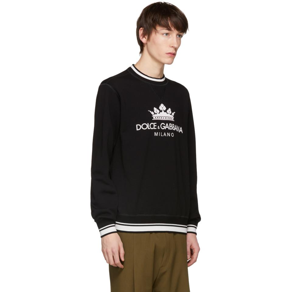 Dolce and gabbana hot sale milano logo crew sweatshirt