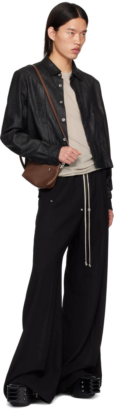 Rick Owens Porterville Alice Strobe Leather Jacket in Black for