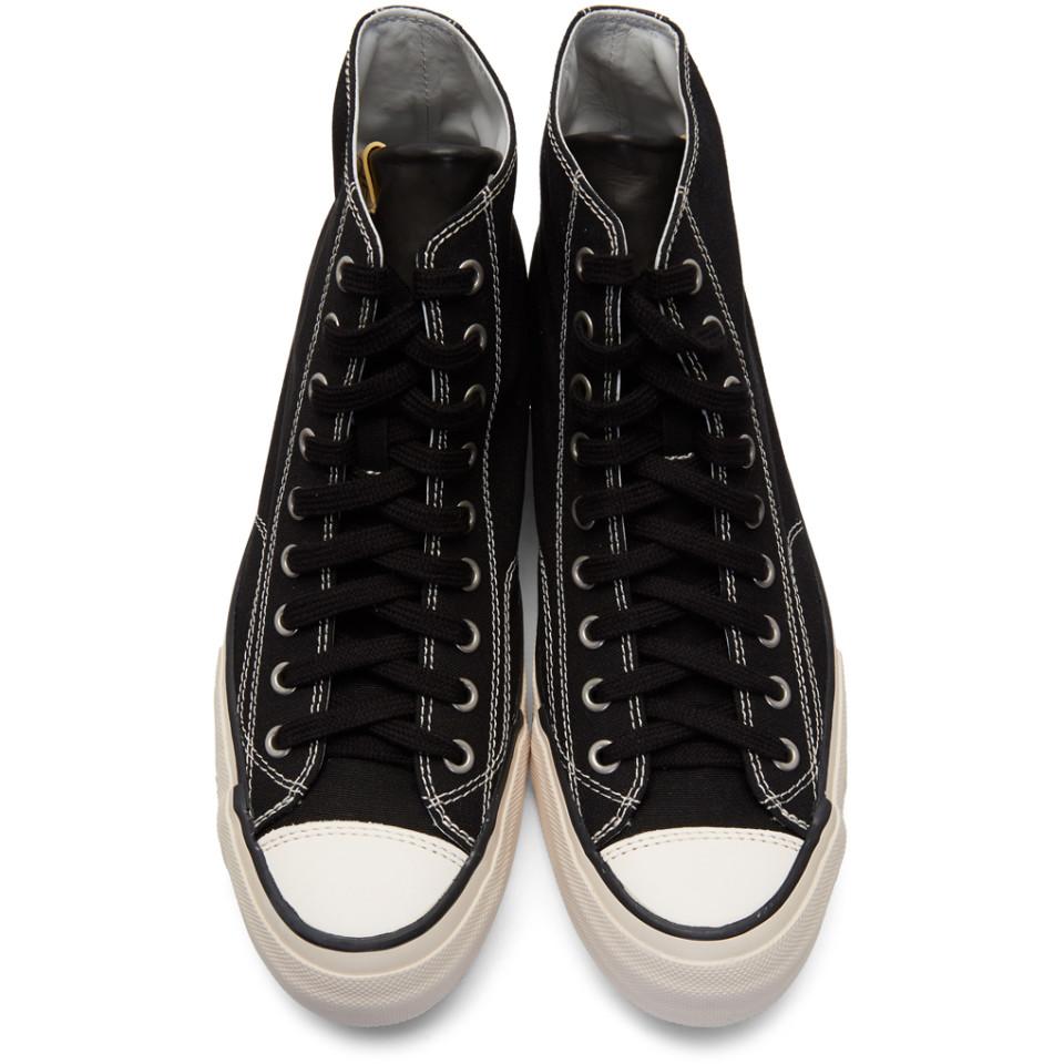 Download Visvim Canvas Skagway Hi Patten Sneakers in Black for Men ...