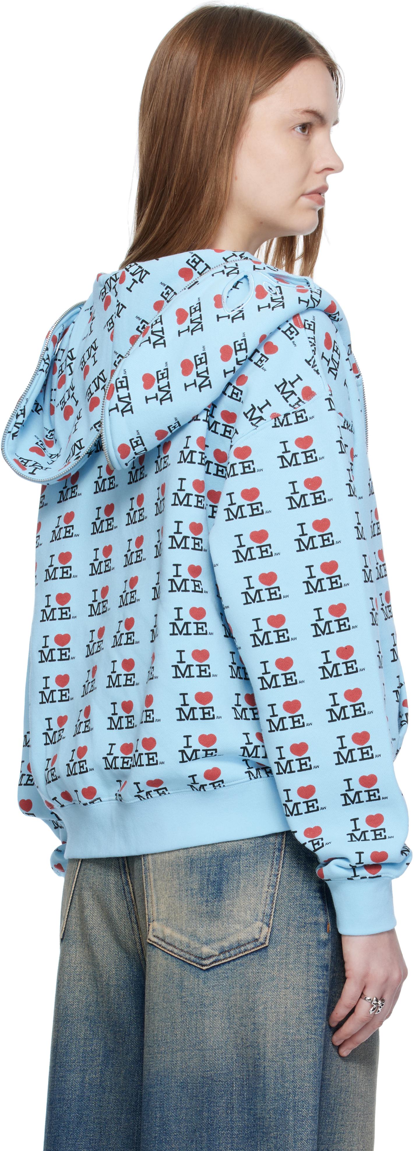 Ashley Williams Butterfly Hoodie in Blue | Lyst Canada