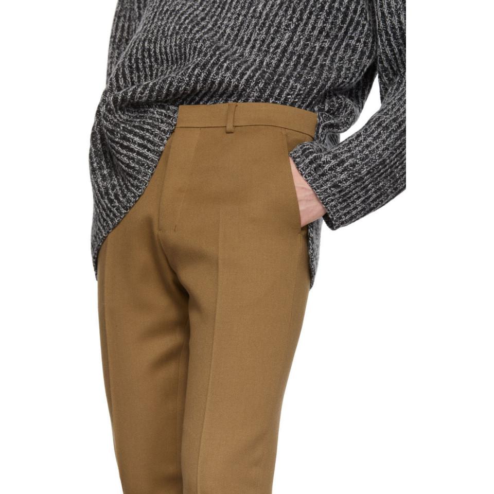 tan cigarette pants