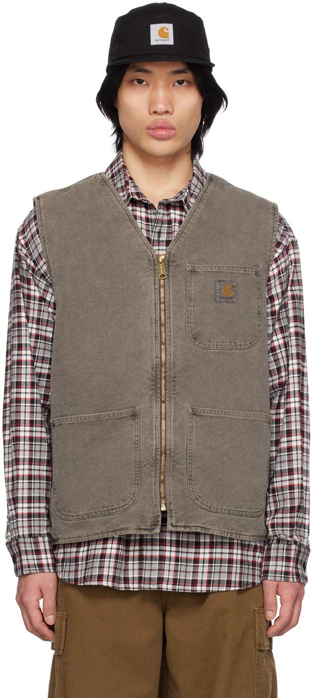 Carhartt WIP Gray Arbor Vest in Brown for Men Lyst