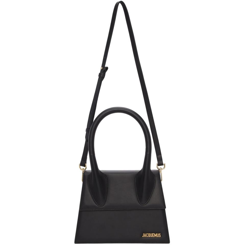Jacquemus Black Le Grand Chiquito Leather Top Handle Bag Womens Bags Top-handle bags 