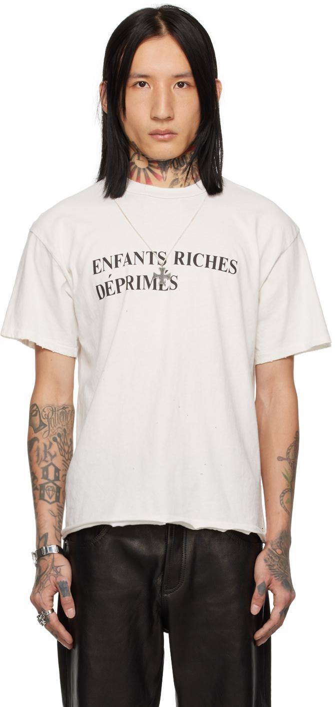 Enfants Riches Deprimes Off- Printed T-shirt in White for