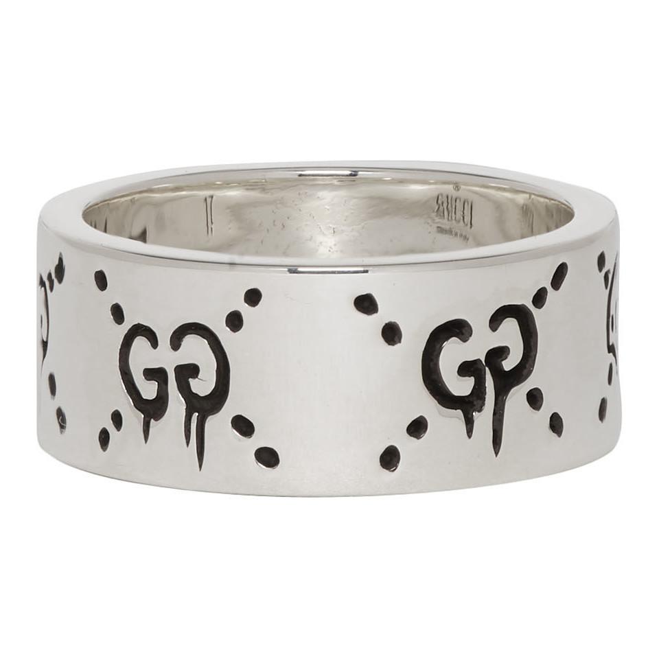 Gucci Silver Ghost Ring in Metallic for Men - Lyst