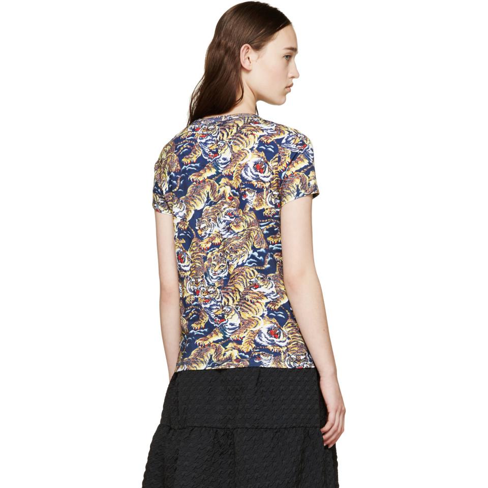 KENZO Cotton Navy Flying Tiger T-shirt 