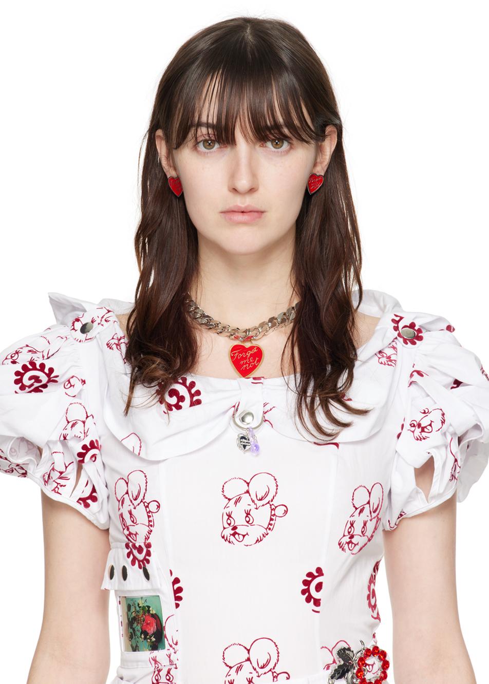 Chopova Lowena シルバー Chunky Forget Me Not ネックレス メタリック 