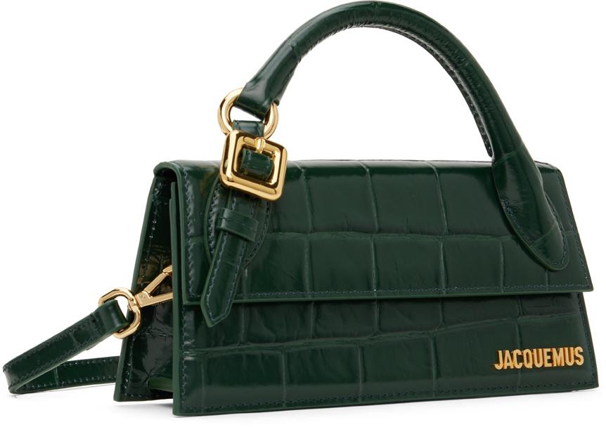 Jacquemus Le Chiquito Long Croc-effect Leather Top-handle Bag in