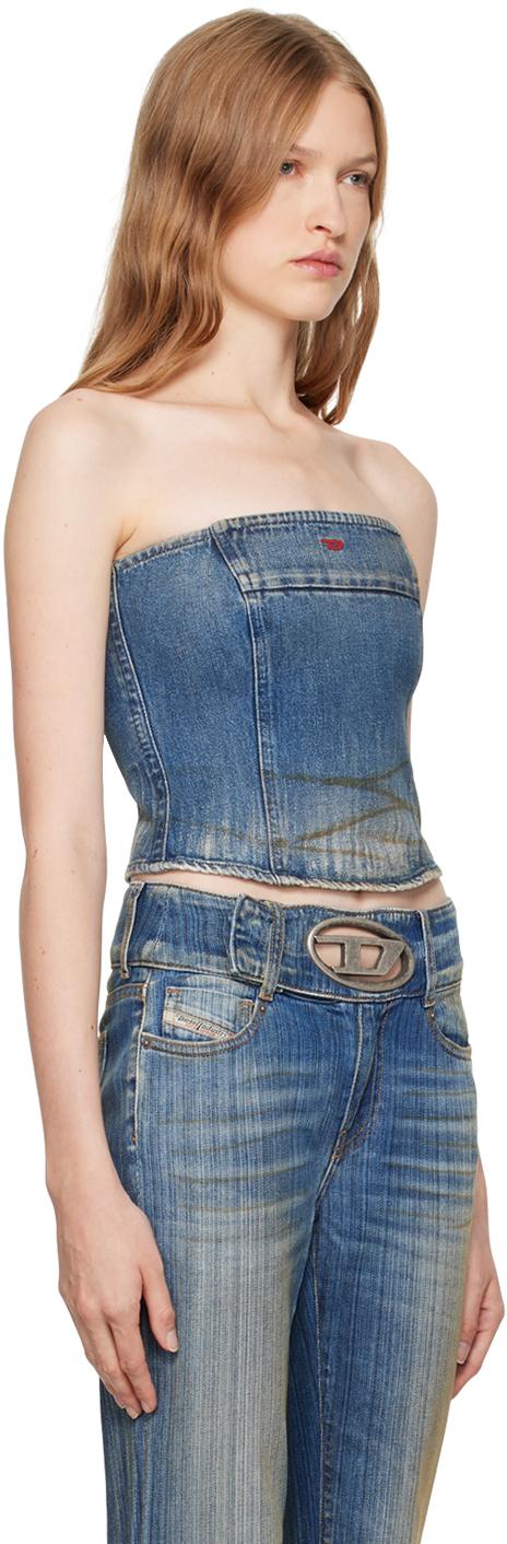 DIESEL ライトグレー そぐわなく デニム トップス