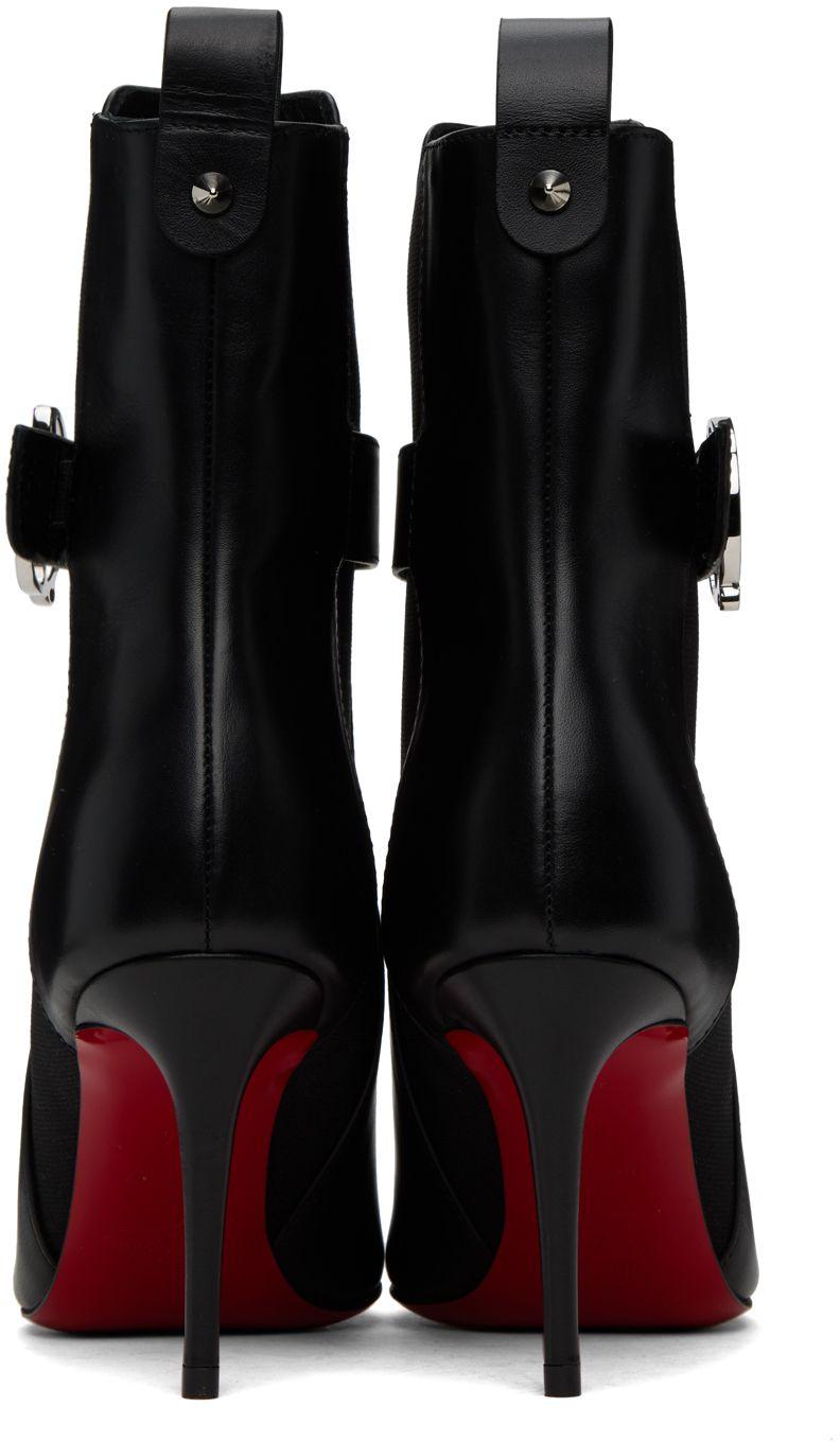 Christian Louboutin So Cl Chelsea 85 Leather Bootie in Black | Lyst