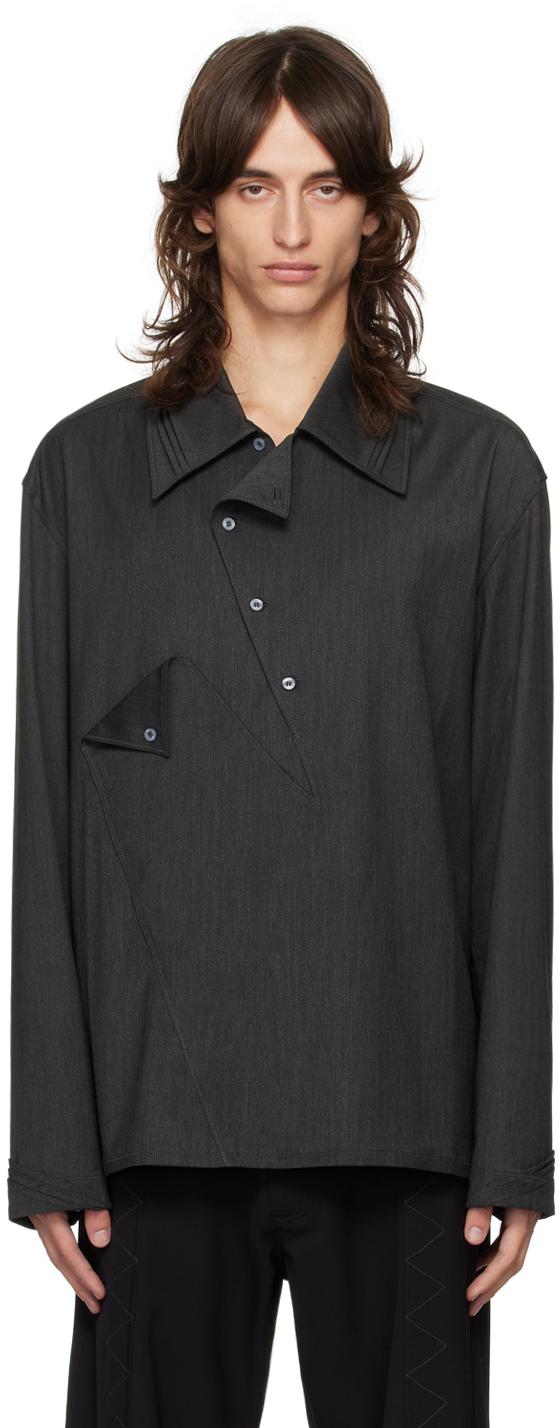 Kiko Kostadinov Jarocka Overshirt in Black for Men | Lyst