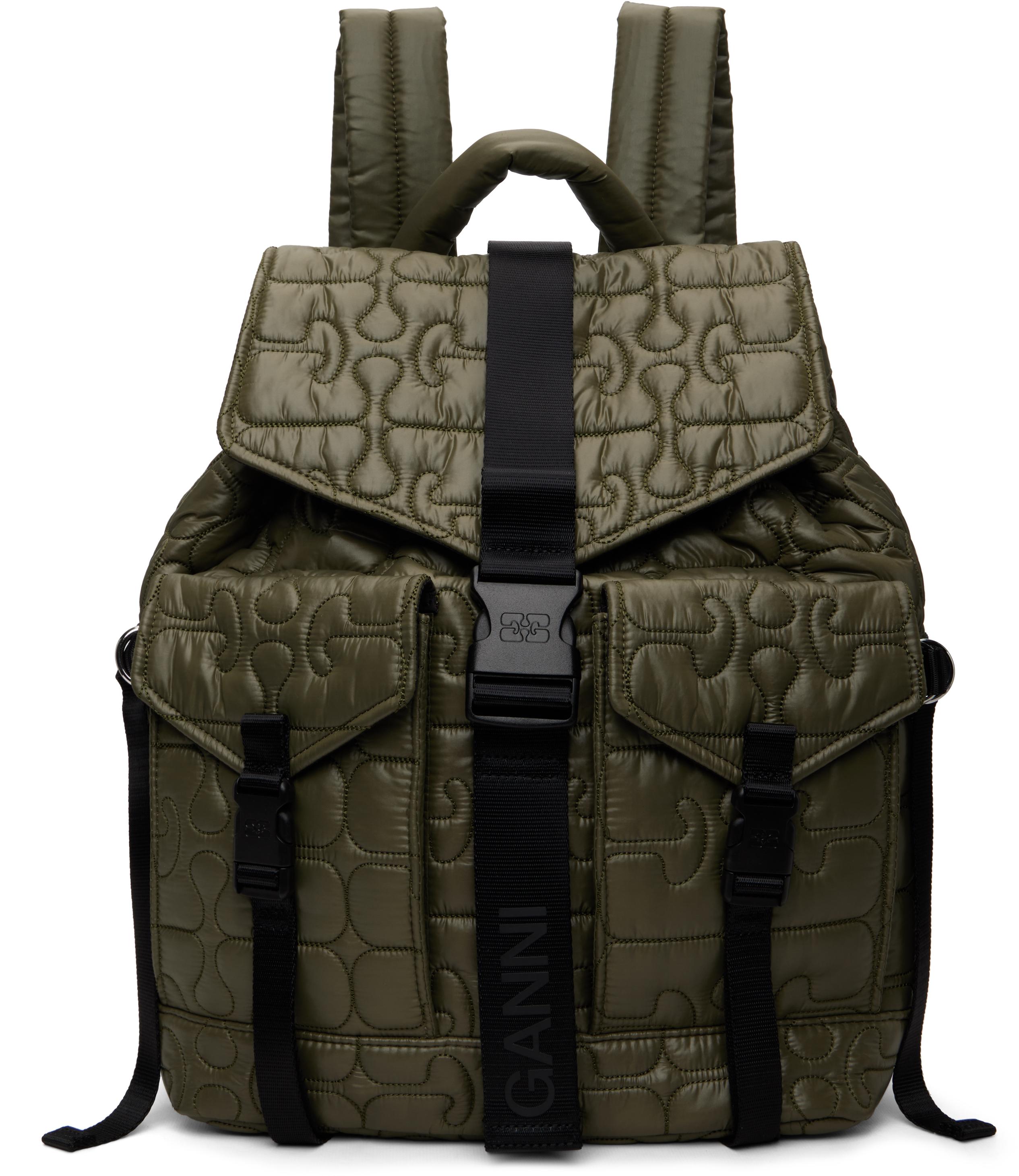 ganni-Kalamata-Khaki-Quilted-