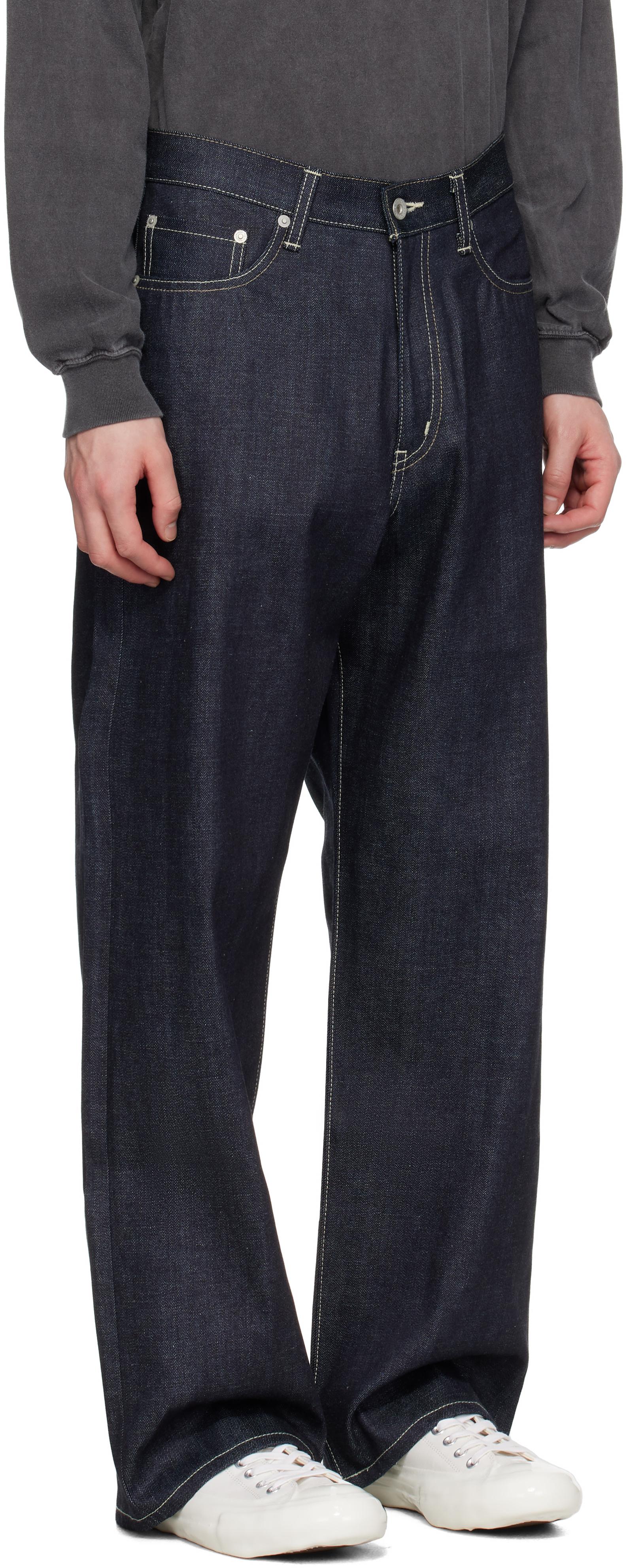 Neighborhood Rigid Denim Dp Wide Jeans in Black for Men | Lyst