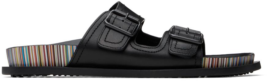Paul Smith メンズ ブラック レザー Mesra サンダル サンダル 