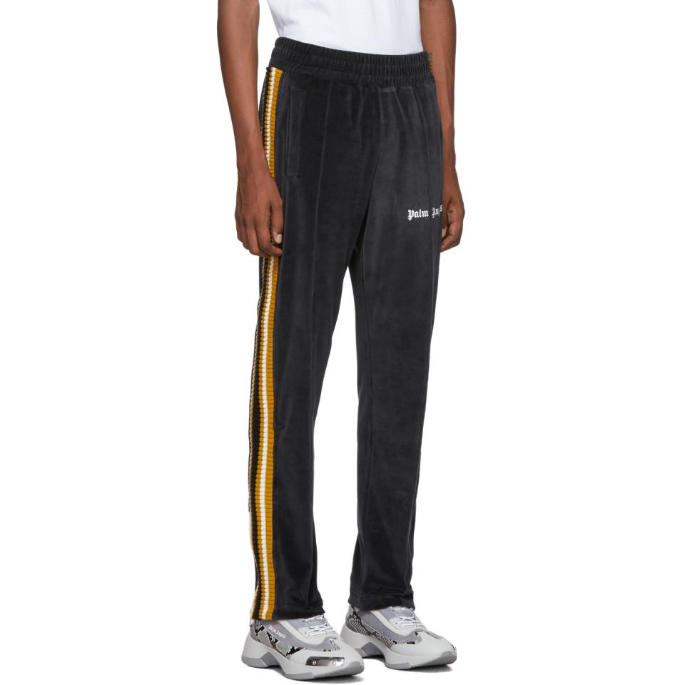 White Chenille Track Pants for Men 