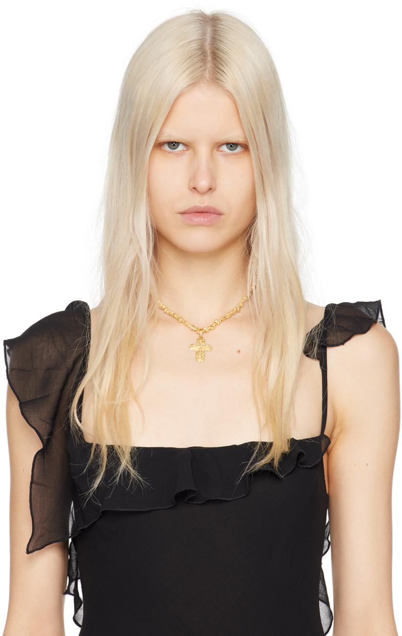 アクセサリー Venedacarter Small Flower Cross Pendant Veneda Carter