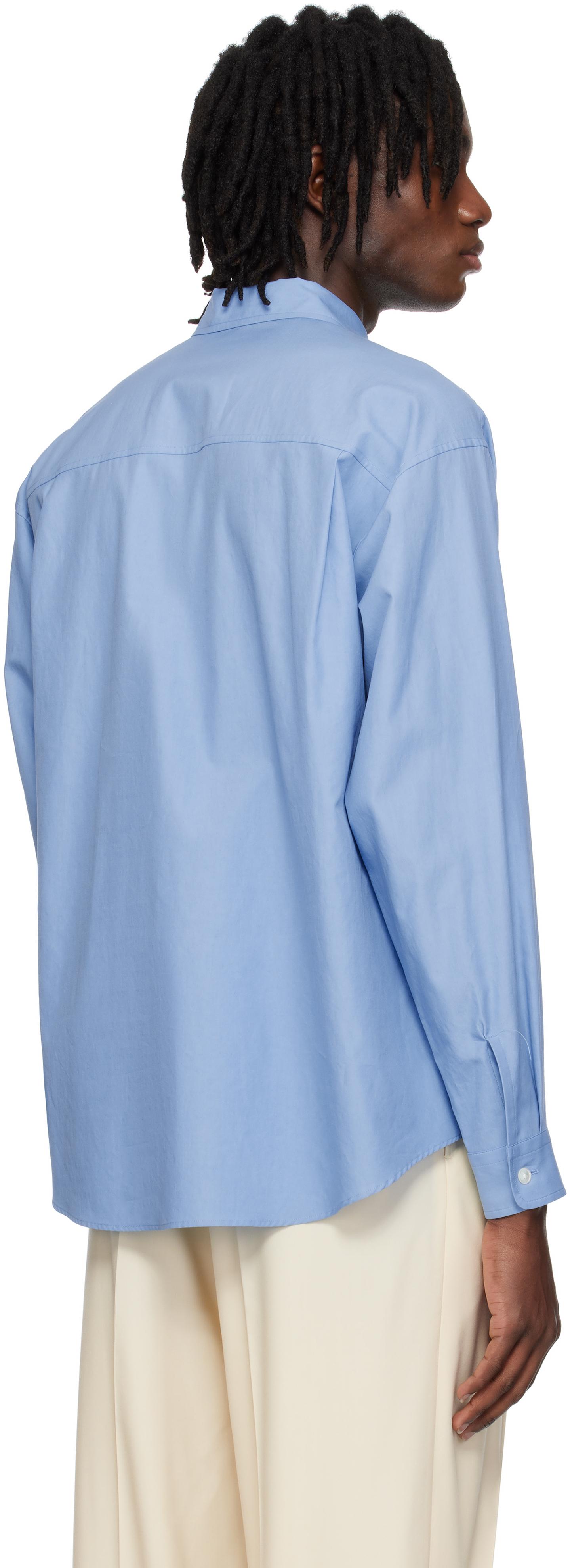 AURALEE Washed Finx Twill Big Shirt in Blue for Men | Lyst