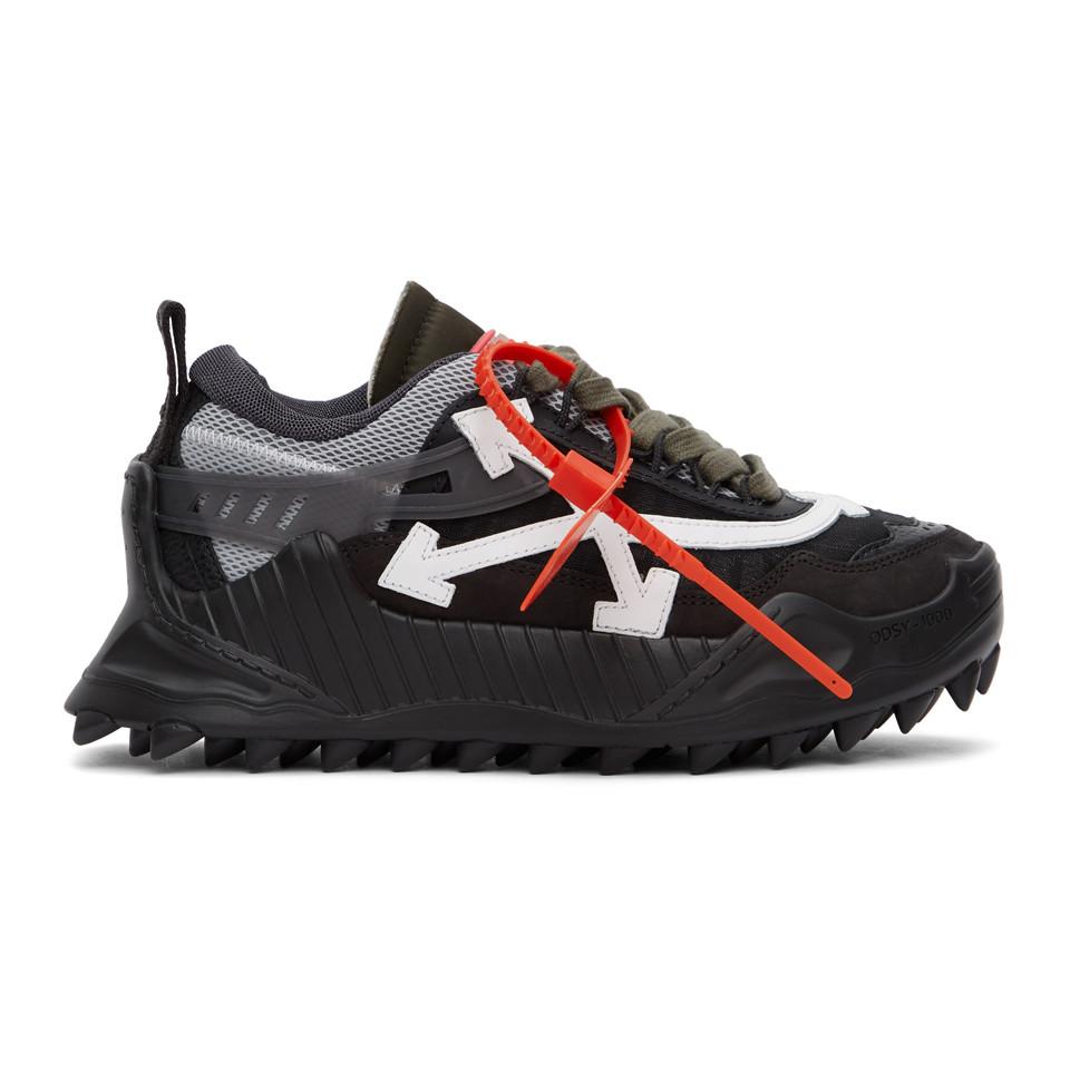 Off-White c/o Virgil Abloh Leather Black Odsy-1000 Sneakers - Lyst