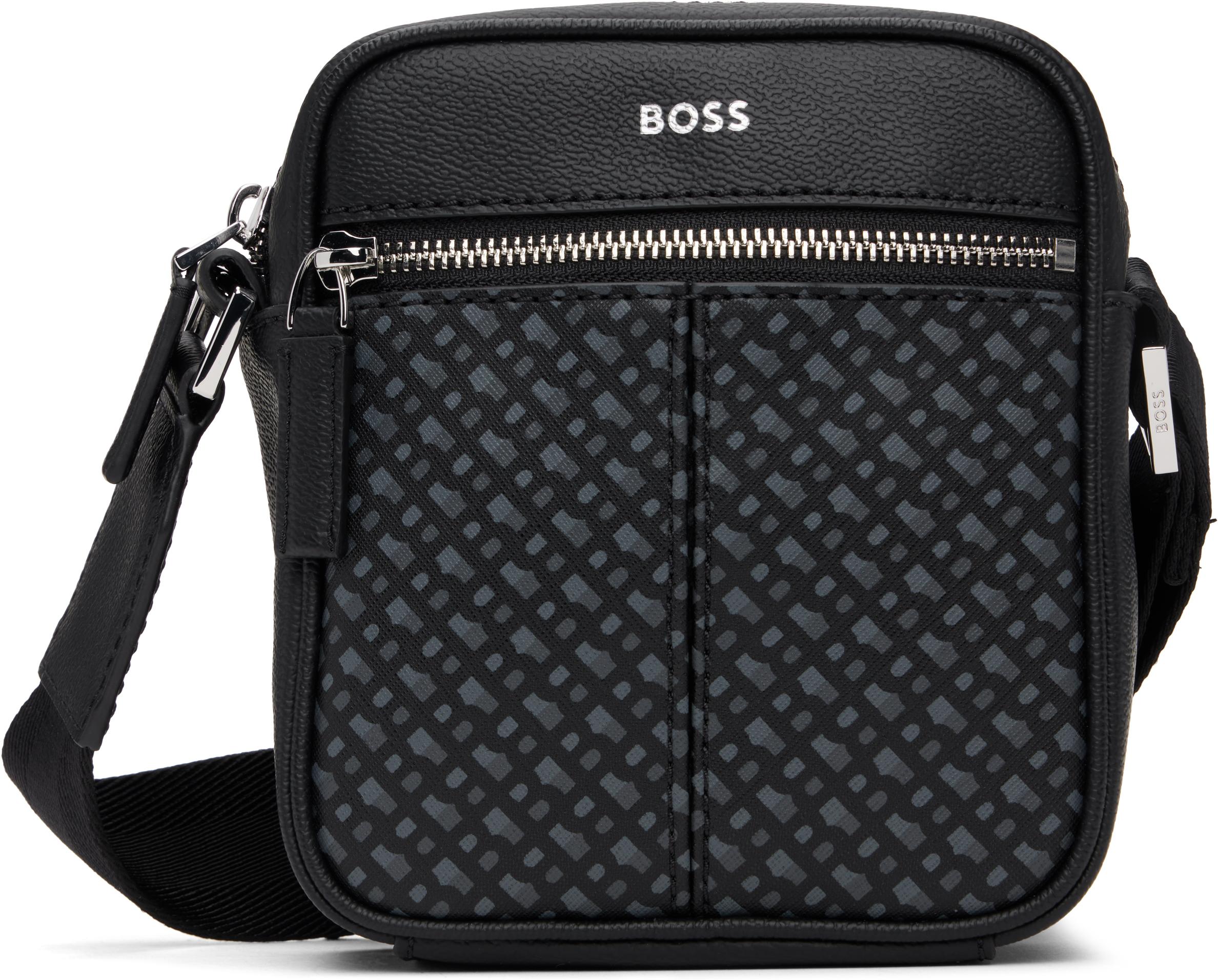 BOSS Monogram Reporter Bag in Black for Men | Lyst