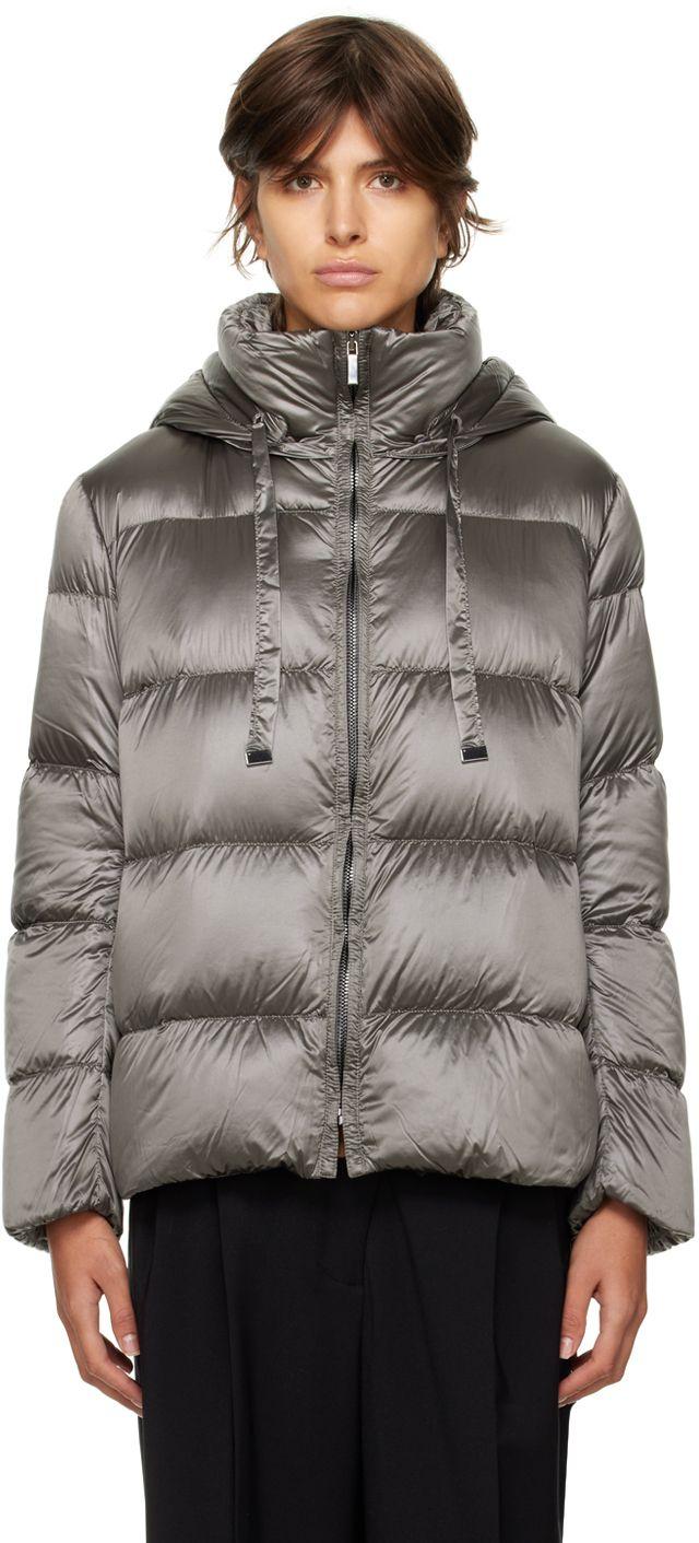 Max Mara The Cube Spaces Down Jacket in Gray | Lyst