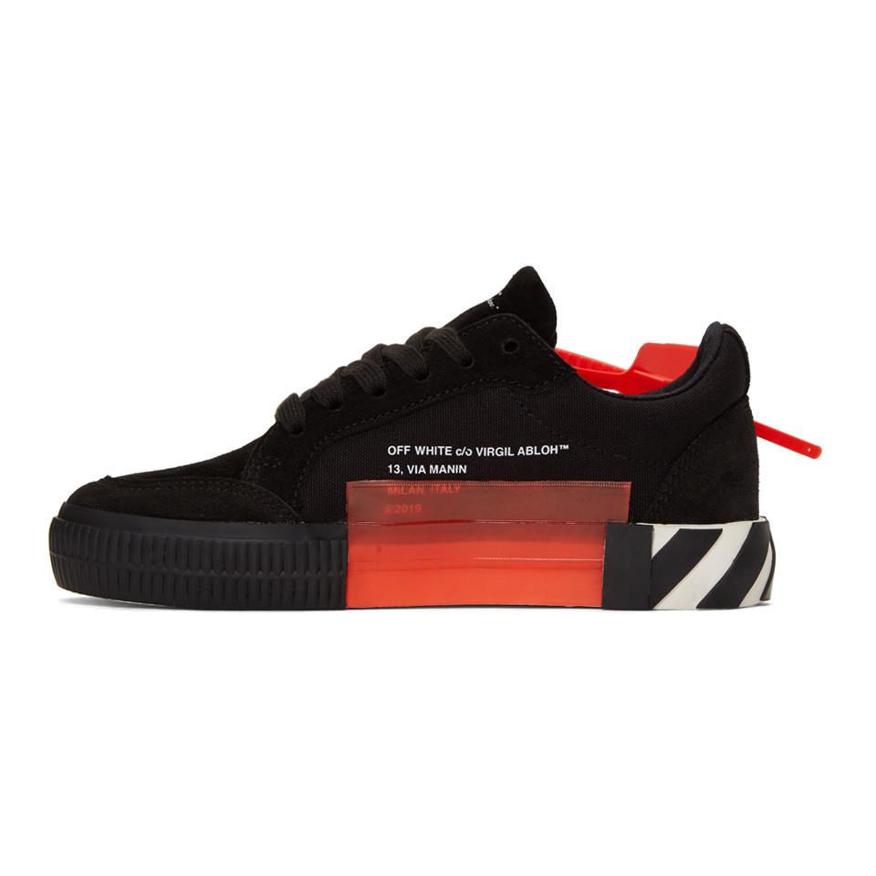 Off-White c/o Virgil Abloh Black And Pink Low Vulcanized Sneakers