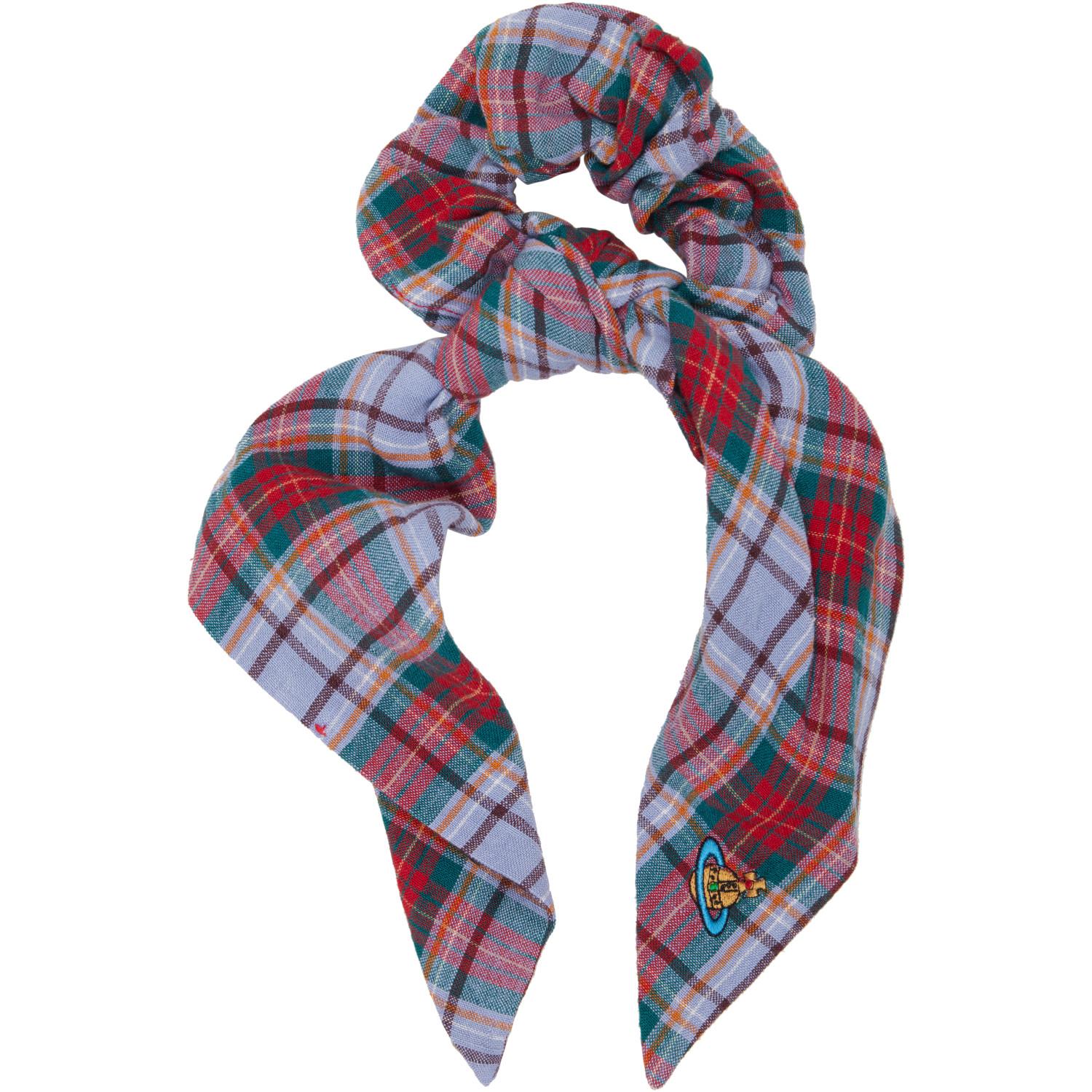 Vivienne Westwood Tartan Large Scrunchie in Blue | Lyst