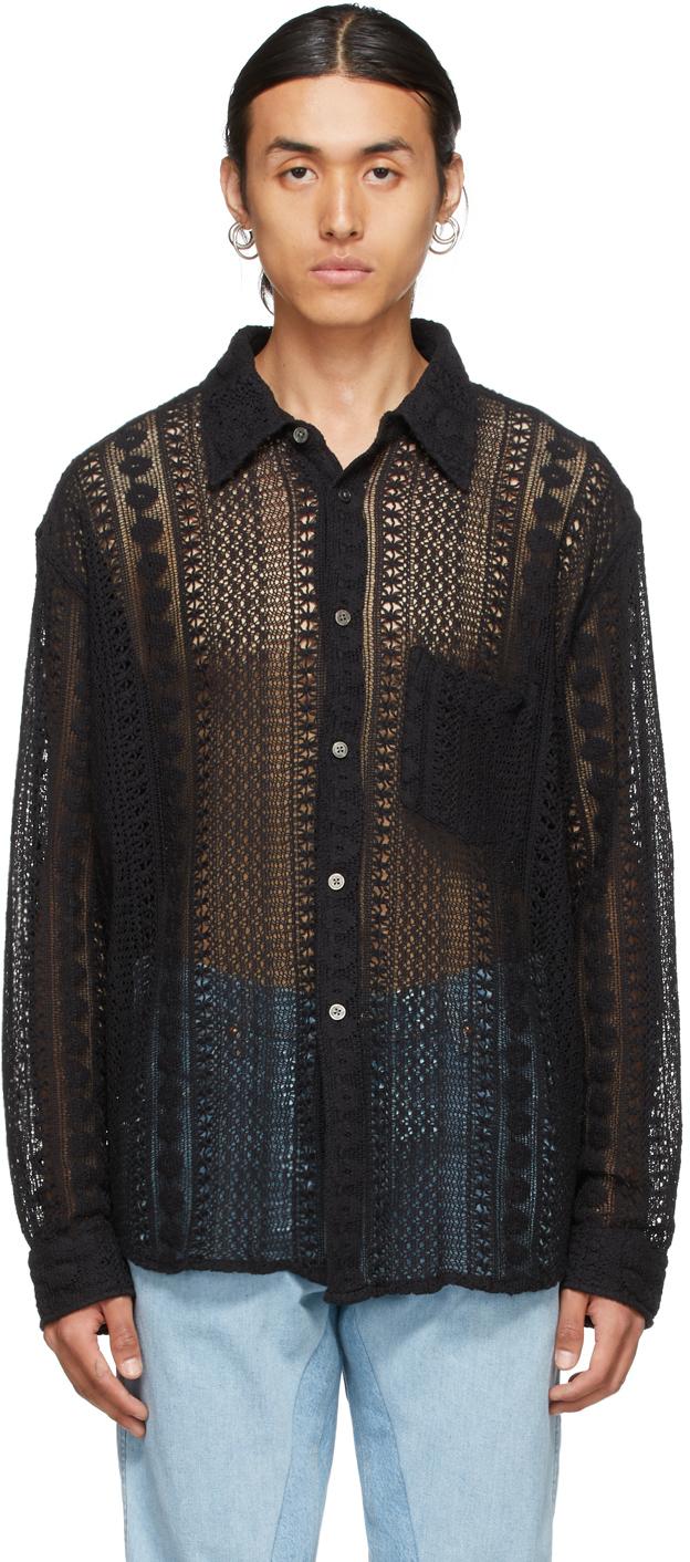 【購入保証書付き】OUR REGACY COCOshirt ココシャツ　クロシェ Our Legacy - Coco Shirt Black Cotton Crochet | Our Legacy