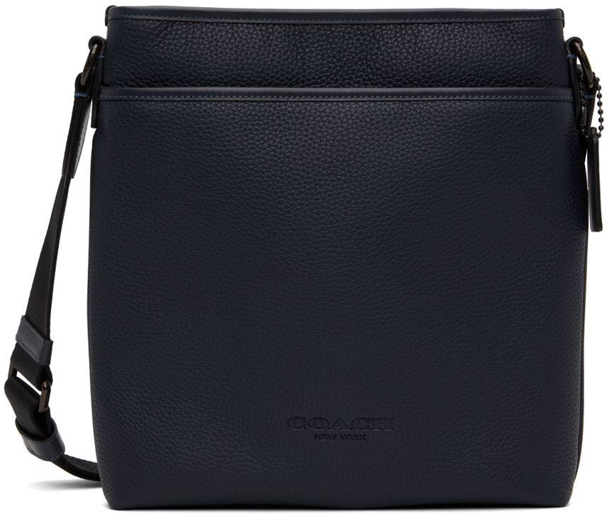 COACH Navy Gotham Slim Crossbody Messenger Bag in Black for Men Lyst
