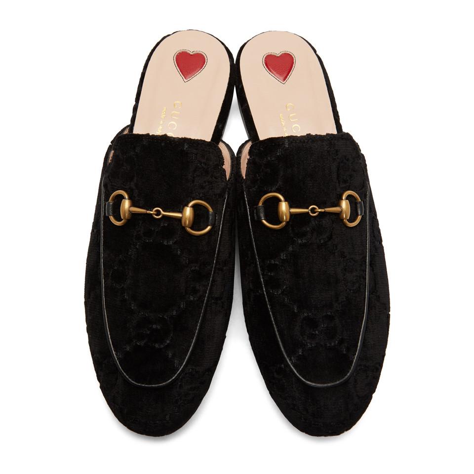 gucci princetown gg velvet slipper price