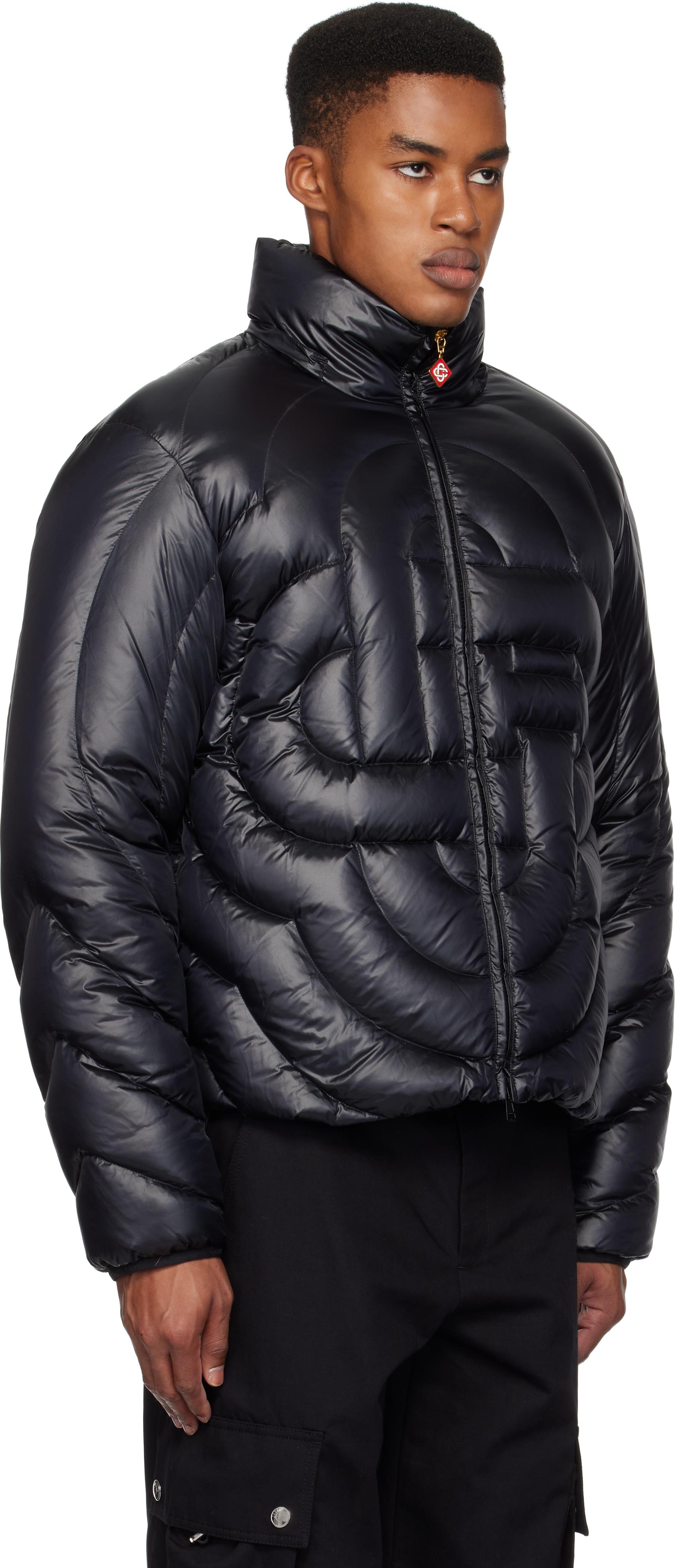 CASABLANCA Quilted Puffer Down Jacket in Black for Men Lyst UK