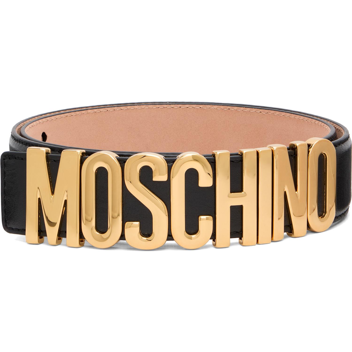 Moschino Logo Plate Leather Belt Moschino Logo Leather Belt main image 4