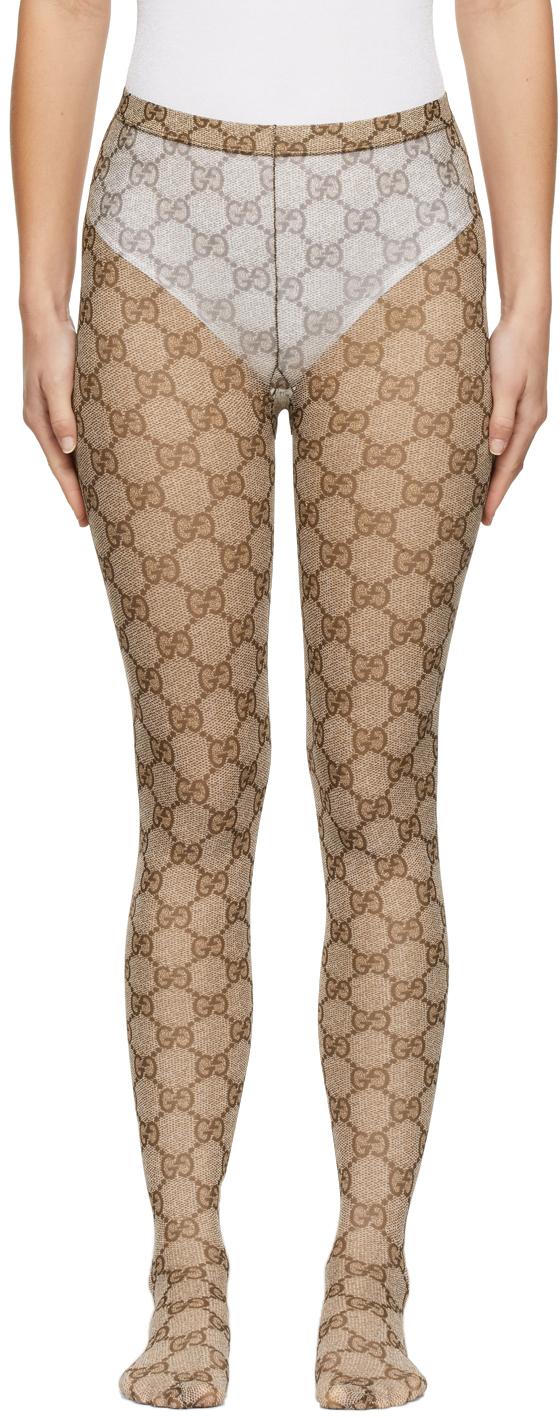 Gucci gg Tights in Natural Lyst