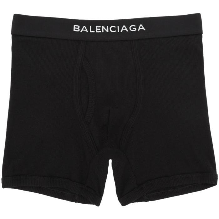 Balenciaga Three-pack Black Logo Boxer Briefs for Men