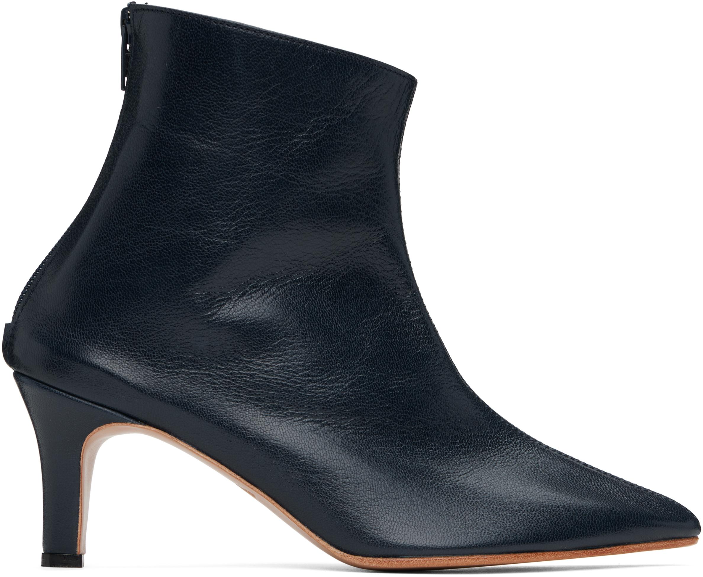 靴 MARTINIANO High BOOTIE / NAVY Martiniano Shoes for Women | Online Sale up to 44% off | Lyst