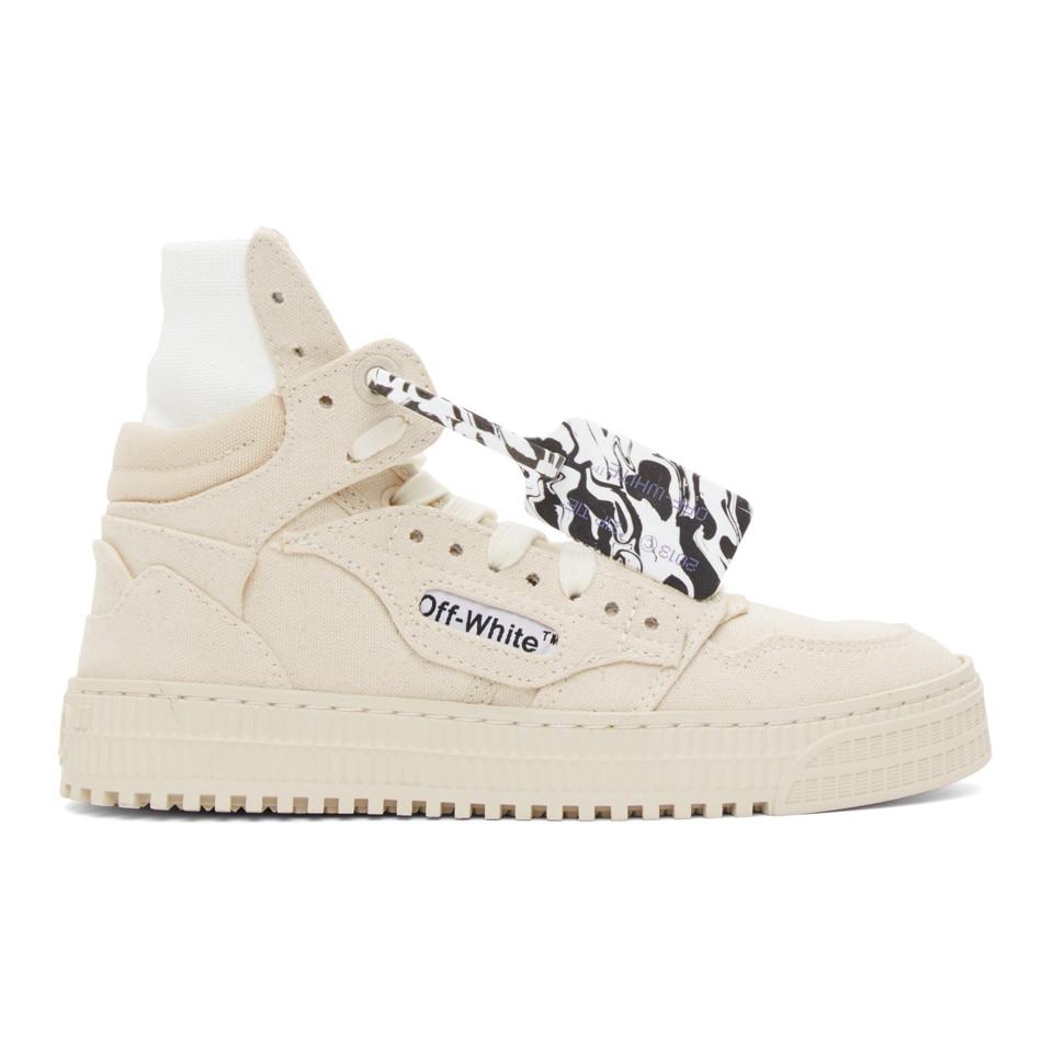 Off-White c/o Virgil Abloh Beige Canvas Off Court 3.0 High-top Sneakers in  Natural | Lyst