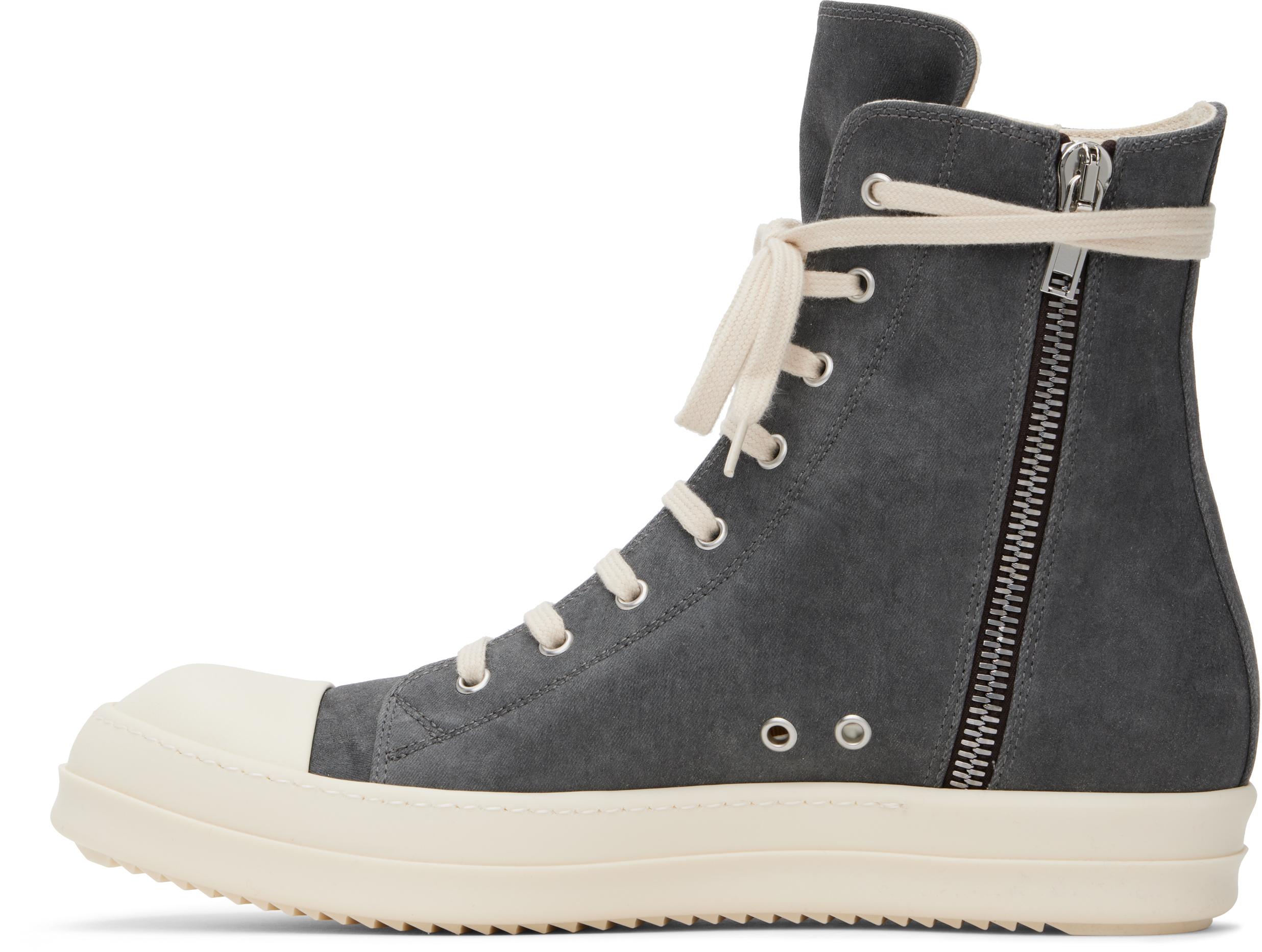 リックオウエンス/Porterville Sneaks モールスキン スニーカー Rick Owens Porterville Cotton Moleskin Sneaks Sneakers in