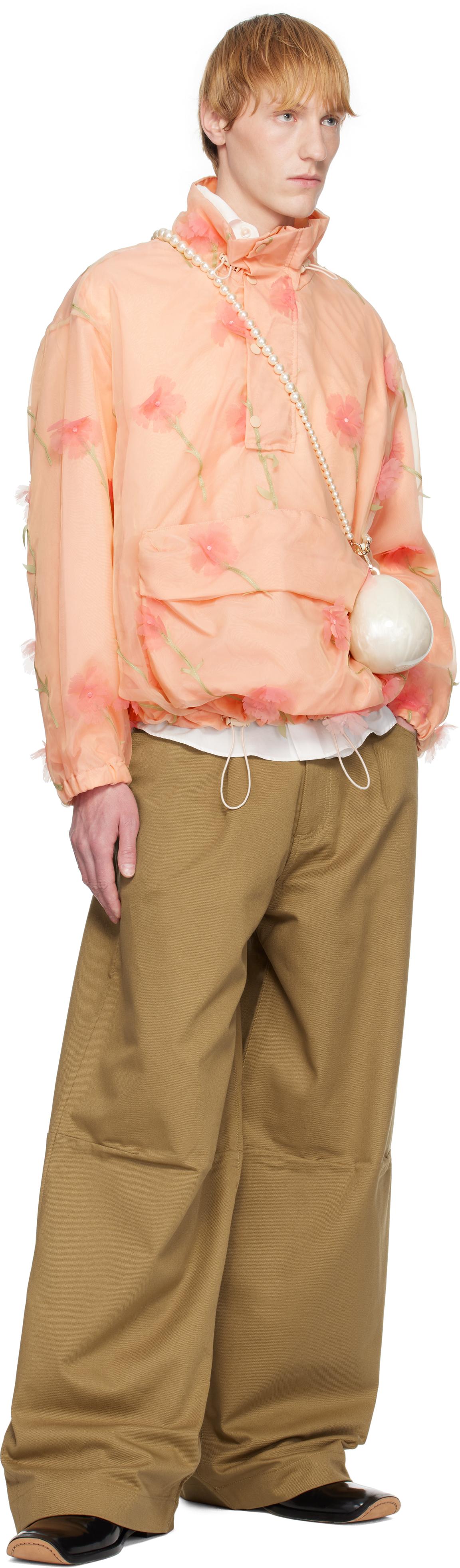 【SIMONE ROCHA】Carnation Cagoule オーガンザ ジャケット Simone Rocha Carnation Organza Cagoule Jacket in Orange for