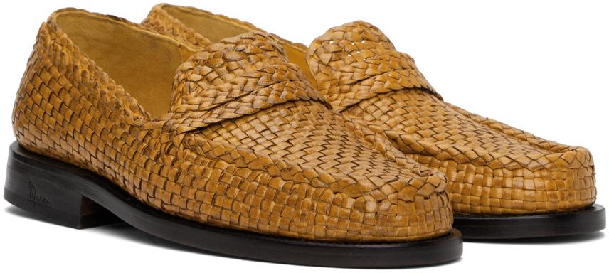【関税込み】Marni オレンジ バスケットウーブン ローファー Marni バスケットウーブン ローファー ブラック | Lyst