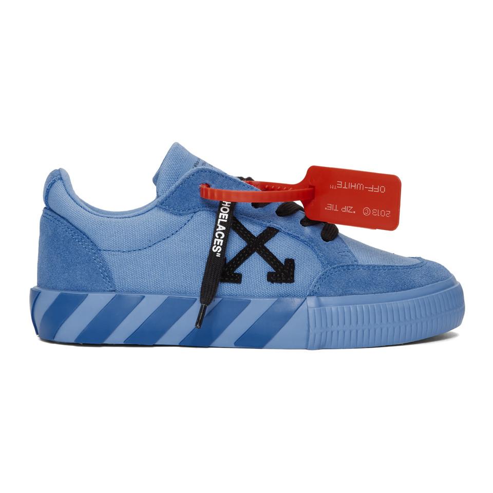 Off-White c/o Virgil Abloh Suede Ssense Exclusive Blue Low Vulcanized ...