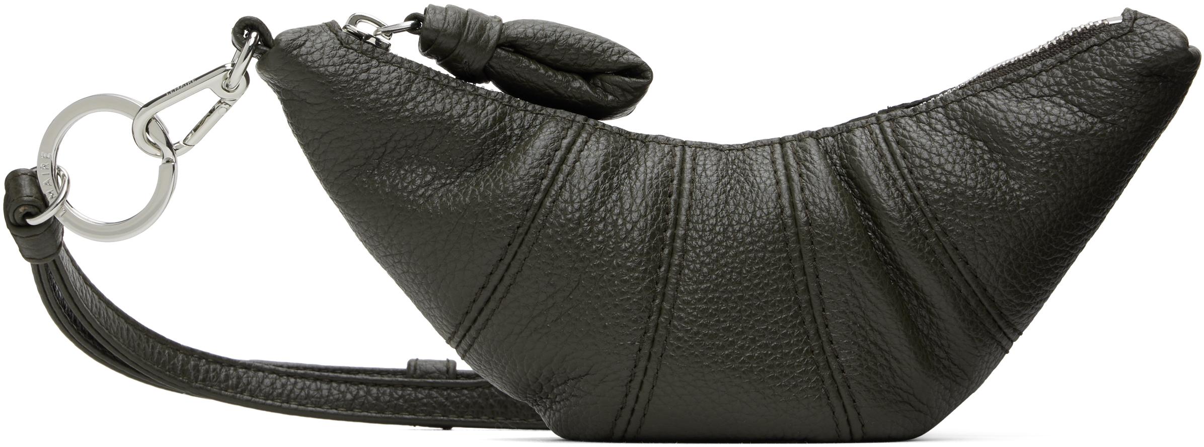 Lemaire Cross-Body Croissant Coin Pouch in Black | Lyst